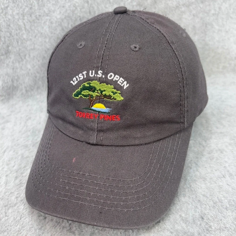 121st U.S. Open Torrey Pines Mens Gray USGA Hat Member Golf Baseball Cap OS